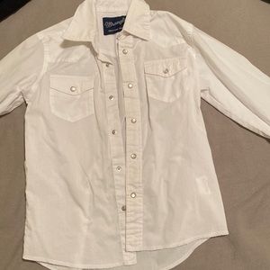 Boys wrangler western shirt pearl snap size 7/8